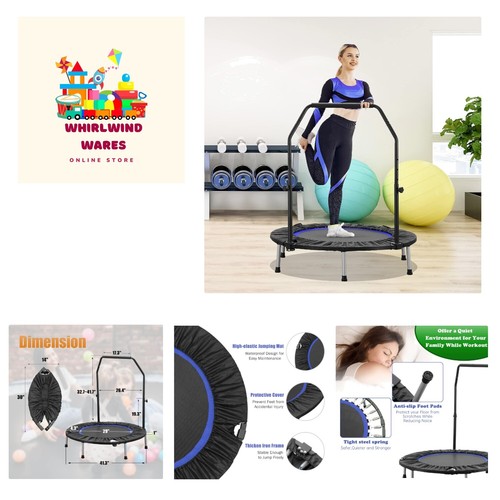 Foldable mini trampoline - 40",
